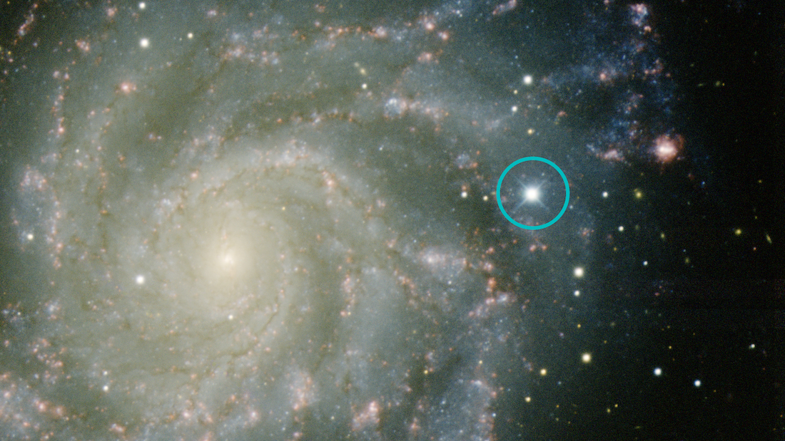 Supernova 2011fe in the spiral galaxy Messier 101; T.A. Rector (University of Alaska Anchorage), H. Schweiker & S. Pakzad NOAO/AURA/NS